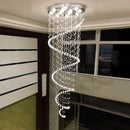 GobekUsa Crystal Chandeliers: Modern Spiral Living Room Lighting for Stair Lamp, Bedroom, Hotel Hall
