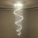 GobekUsa Crystal Chandeliers: Modern Spiral Living Room Lighting for Stair Lamp, Bedroom, Hotel Hall