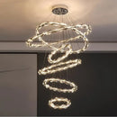 GobekUsa Crystal Chandelier: Modern Minimalist LED Lighting for Living Room and Villa Home