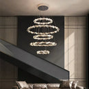 GobekUsa Crystal Chandelier: Modern Minimalist LED Lighting for Living Room and Villa Home