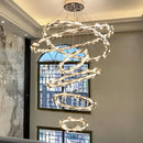 GobekUsa Crystal Chandelier: Modern Minimalist LED Lighting for Living Room and Villa Home