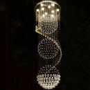 GobekUsa Crystal LED Chandelier: Modern Spiral Fixture for Dining, Living Room, Bedroom, Staircase