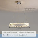 GobekUsa Crystal Chandelier: Modern Net Red Circle Light for Living Room, Bedroom, Restaurant