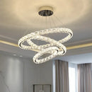 GobekUsa Crystal Chandelier: Modern Net Red Circle Light for Living Room, Bedroom, Restaurant