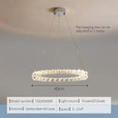 GobekUsa Crystal Chandelier: Modern Net Red Circle Light for Living Room, Bedroom, Restaurant