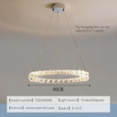 GobekUsa Crystal Chandelier: Modern Net Red Circle Light for Living Room, Bedroom, Restaurant