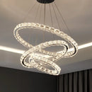 GobekUsa Crystal Chandelier: Modern Net Red Circle Light for Living Room, Bedroom, Restaurant