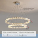 GobekUsa Crystal Chandelier: Modern Net Red Circle Light for Living Room, Bedroom, Restaurant