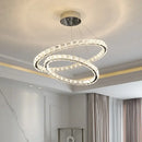 GobekUsa Crystal Chandelier: Modern Net Red Circle Light for Living Room, Bedroom, Restaurant