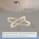 GobekUsa Crystal Chandelier: Modern Net Red Circle Light for Living Room, Bedroom, Restaurant