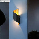 GobekUsa Aluminum LED Wall Sconce with Spiral Design & Gold Inner in Black/White