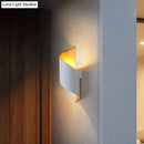 GobekUsa Aluminum LED Wall Sconce with Spiral Design & Gold Inner in Black/White