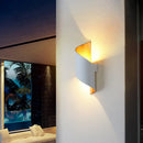 GobekUsa Aluminum LED Wall Sconce with Spiral Design & Gold Inner in Black/White