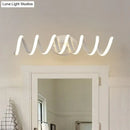 GobekUsa Spiral LED Vanity Light for Modern Bathroom | Wall Mounted Mirror Light in Warm/White/Natural | 13"/18.5"/22.5" Wide