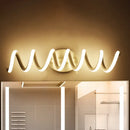 GobekUsa Spiral LED Vanity Light for Modern Bathroom | Wall Mounted Mirror Light in Warm/White/Natural | 13"/18.5"/22.5" Wide