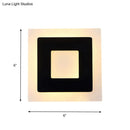 GobekUsa Modern Square Acrylic LED Sconce Light for Living Room Wall Lighting in Warm/White