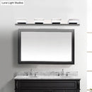 GobekUsa Modern Square Acrylic Vanity Light with Chrome Wall Mount - Available in 1-4 Lights