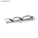 GobekUsa Modern Square Acrylic Vanity Light with Chrome Wall Mount - Available in 1-4 Lights
