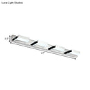 GobekUsa Modern Square Acrylic Vanity Light with Chrome Wall Mount - Available in 1-4 Lights
