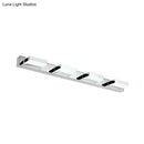 GobekUsa Modern Square Acrylic Vanity Light with Chrome Wall Mount - Available in 1-4 Lights