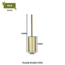 GobekUsa Gold Toilet Brush Set with Wall Mount Holder