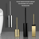 GobekUsa Gold Toilet Brush Set with Wall Mount Holder