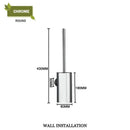 GobekUsa Gold Toilet Brush Set with Wall Mount Holder