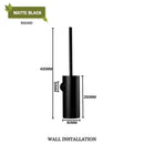 GobekUsa Gold Toilet Brush Set with Wall Mount Holder