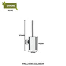 GobekUsa Gold Toilet Brush Set with Wall Mount Holder