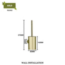 GobekUsa Gold Toilet Brush Set with Wall Mount Holder
