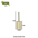 GobekUsa Gold Toilet Brush Set with Wall Mount Holder