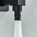 Modern square black brass wall mounted washing machine faucet garden by Decorbites