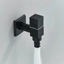 Modern square black brass wall mounted washing machine faucet garden by Decorbites