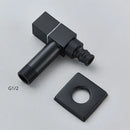 Modern square black brass wall mounted washing machine faucet garden by Decorbites