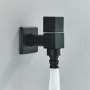 Modern square black brass wall mounted washing machine faucet garden by Decorbites