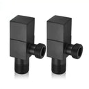 Modern square brass black angle valve bathroom water control by Decorbites