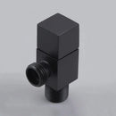 Modern square brass black angle valve bathroom water control by Decorbites