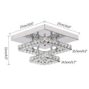 GobekUsa Crystal LED Ceiling Chandelier Modern Lighting Fixture for Home Hotel Decor