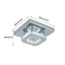 GobekUsa Crystal LED Ceiling Light Plafon Chandelier Stainless Steel Luminaria