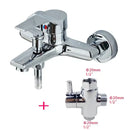 GobekUsa Bright Chrome 8" Shower Head with 15" Arm and 59" Hose - Wall Mounted Rainfall