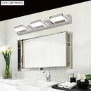 GobekUsa Modern Square LED Vanity Sconce with Stainless Steel & White Chrome Finish for Bath