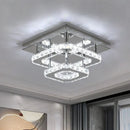 GobekUsa Crystal LED Flush Mount Ceiling Light for Kitchen Hallway - Modern Chandelier Fixture