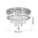 GobekUsa Crystal LED Flush Mount Ceiling Light for Kitchen Hallway - Modern Chandelier Fixture