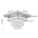 GobekUsa Crystal LED Flush Mount Ceiling Light for Kitchen Hallway - Modern Chandelier Fixture
