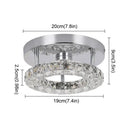 GobekUsa Crystal LED Flush Mount Ceiling Light for Kitchen Hallway - Modern Chandelier Fixture
