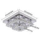 GobekUsa Crystal LED Flush Mount Ceiling Light for Kitchen Hallway - Modern Chandelier Fixture