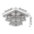 GobekUsa Crystal LED Flush Mount Ceiling Light for Kitchen Hallway - Modern Chandelier Fixture
