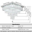GobekUsa Crystal LED Pendant Chandelier for Dining Living Room Decor
