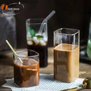 Modern square glass coffee tea mug kitchen drinkware by Decorbites