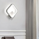 GobekUsa Halo LED Wall Sconce Lighting - Minimalistic Acrylic Light in White for Living Room